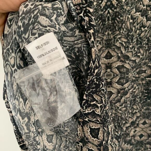 Haute Hippie Silk Snake Print Studded Top - Picture 5 of 6